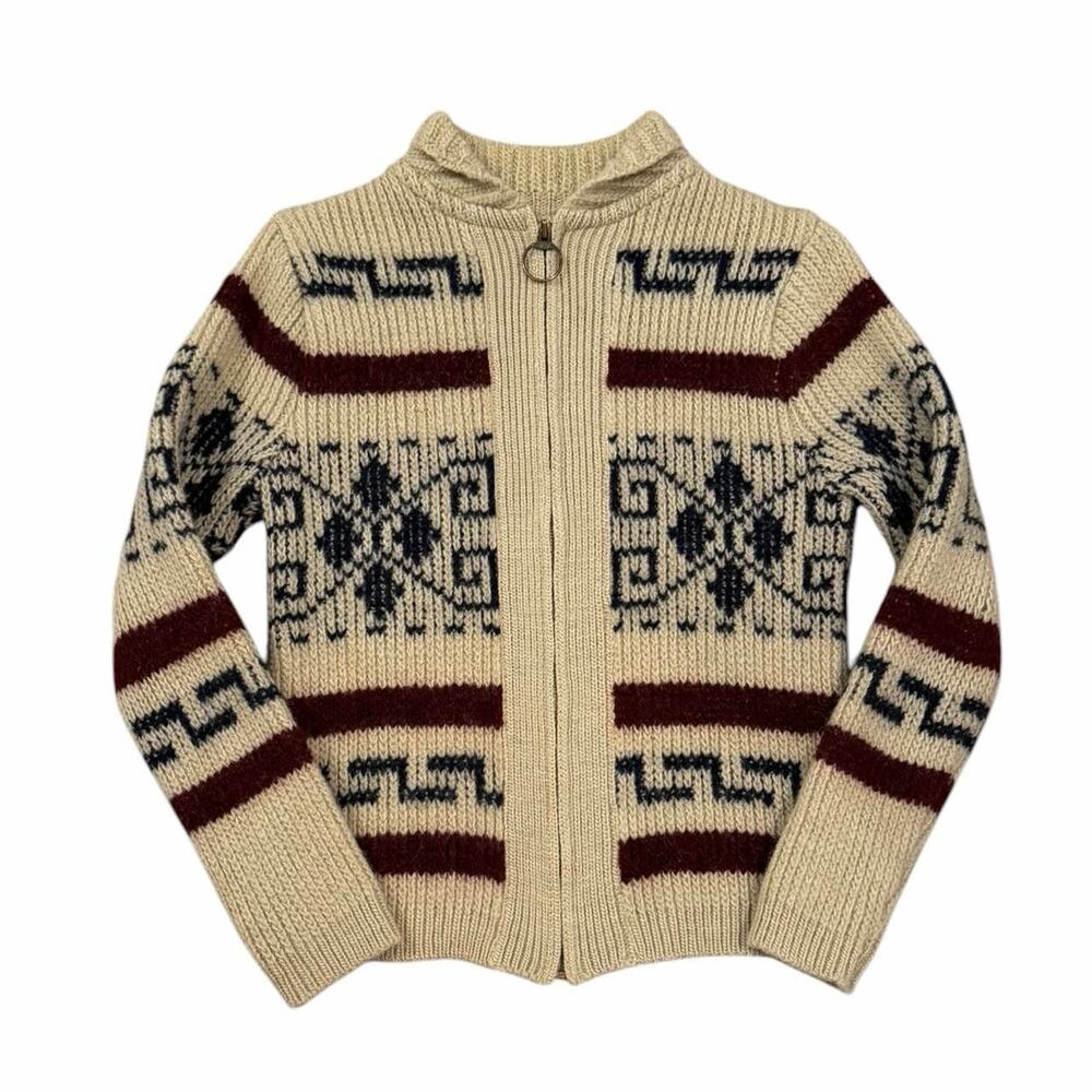 VTG Women's Pendleton High Grade Western Wear full-zip chunky knit Sweater